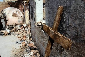 Damaged church in Egypt